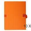Exacompta - Carpata archivadora - ampliable - para A4 - capacidad: 1000 hojas - naranja teñido