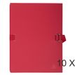 Exacompta - Carpeta de una solapa - ampliable - para A4 - capacidad: 1000 hojas - rojo