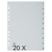Exacompta Forever - Separador - 10 piezas - preimpreso: 1-10 - para A4 - con pestañas - gris