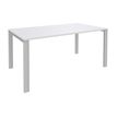 Burocean Aéris - Mesa - rectangular - blanco perla - aluminio base