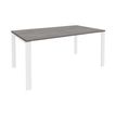 Burocean Aéris - Mesa - rectangular - roble gris - blanco base