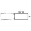 0404000121183-Bureau simple IRIS - L120 cm - Plan suivant - Pieds blanc - plateau imitation Erable-P_400012118_2-1