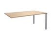 Burocean Aéris - Componente de mesa - rectangular - roble claro - aluminio base