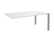 0404000121473-Bureau simple IRIS - L180 cm - Plan suivant - Pieds aluminium - plateau Blanc perle-P_400012147_1-0