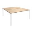 Burocean Aéris - Mesa - rectangular - roble claro - blanco base