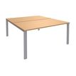 0404000121732-Bureau Bench IRIS - L140 cm - Plan de départ - Pieds aluminium - plateau imitation Hêtre-P_400012173_1-0