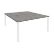 Burocean Aéris - Mesa - rectangular - roble gris - blanco base