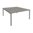 Burocean Aéris - Mesa - rectangular - roble gris - aluminio base