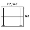 0404000121787-Bureau Bench IRIS - L140 cm - Plan de départ - Pieds blanc - plateau imitation Erable-P_400012178_3-5