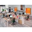 0404000121787-Bureau Bench IRIS - L140 cm - Plan de départ - Pieds blanc - plateau imitation Erable-P_400012178_4-1