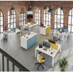 0404000121787-Bureau Bench IRIS - L140 cm - Plan de départ - Pieds blanc - plateau imitation Erable-P_400012178_5-2