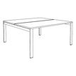 0404000121787-Bureau Bench IRIS - L140 cm - Plan de départ - Pieds blanc - plateau imitation Erable-P_400012178_6-4