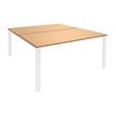 0404000121848-Bureau Bench IRIS - L160 cm - Plan de départ - Pieds blanc - plateau imitation Hêtre-P_400012184_1-0