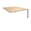 Burocean Aéris - Componente de mesa - rectangular - roble claro - aluminio base