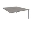 Burocean Aéris - Componente de mesa - rectangular - roble gris - aluminio base