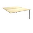 Burocean Aéris - Componente de mesa - rectangular - arce - aluminio base