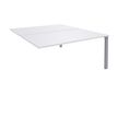 Burocean Aéris - Componente de mesa - rectangular - blanco perla - aluminio base