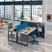 0404000122920-Bureau droit LOFTER - L160 cm - Plateau imitation Hêtre - pied Carbone-P_400012292_4-1
