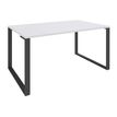 Burocean Urban - Mesa - rectangular - blanco perla - carbón base