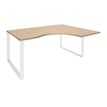 Burocean Urban - Escritorio - en escuadra (derecha) - roble claro - blanco base