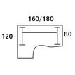 0404000123286-Bureau compact LOFTER - L160 cm - Retour à gauche - Plateau imitation Hêtre - pied Carbone - (pied de renfort obligat-P_400012328_2-2