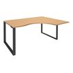 0404000123408-Bureau compact LOFTER - L180 cm - Retour à droite - Plateau imitation Hêtre - pied Carbone - (pied de renfort obligat-P_400012340_1-0