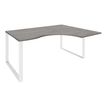Burocean Urban - Mesa - acodado a la derecha - roble gris - blanco base
