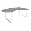 Burocean Urban - Mesa - en escuadra (derecha) - roble gris - blanco base
