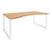 Burocean Urban - Mesa - rectangular with double wave front - roble gris - blanco base