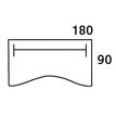 0404000123910-Bureau vague symétrique LOFTER - L180 cm - Plateau imitation Hêtre - pied Blanc-P_400012391_2-3