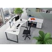 0404000123910-Bureau vague symétrique LOFTER - L180 cm - Plateau imitation Hêtre - pied Blanc-P_400012391_4-1