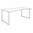 0404000123910-Bureau vague symétrique LOFTER - L180 cm - Plateau imitation Hêtre - pied Blanc-P_400012391_5-4