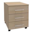 Burocean Majesty - Pedestal - móvil - 3 cajones - madera aglomerada - roble claro