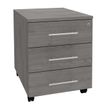 Burocean Majesty - Pedestal - móvil - 3 cajones - madera aglomerada - roble gris