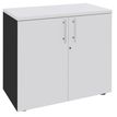 Burocean PRO - Aparador - 2 Puertas - madera aglomerada - antracita, blanco perla