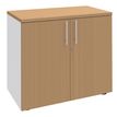 0404000124450-Armoire basse EXPRIM/LOFTER/LEVEL - H72 x L80 x P47 - 2 portes - Corps Blanc perle - Dessu-P_400012445_1-0