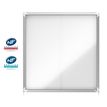 Nobo - Tablón de anuncios incorporado - montaje en pared - 944 x 907 mm - 12 x A4 - metal - magnético - blanco