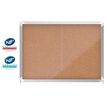 Nobo Premium Plus - Tablón de anuncios incorporado - montaje en pared - 925 x 668 mm - 8 x A4 - corcho