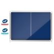 Nobo - Tablón de anuncios incorporado - montaje en pared - 625 x 890 mm - 8 x A4 - fieltro - azul