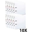 Exacompta Prem'Touch - Archivaor de anillas - ancho de la espina: 80 mm - para A4 Maxi - capacidad: 760 hojas - blanco (paquete de 10)