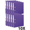 Exacompta Prem'Touch - Archivaor de anillas - ancho de la espina: 80 mm - para A4 Maxi - capacidad: 760 hojas - violine (paquete de 10)