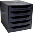 9002493423695-Exacompta Ecobox - Module de classement 5 tiroirs - noir--0