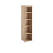 Colonne bibliothèque MAMBO - L42 x H187 x P46 - 4 étagères - Chêne Sonoma/blanc