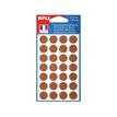APLI - Etiqueta autoadhesiva - 15 mm de diámetro - brown (paquete de 168)