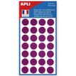 APLI-Agipa Etiquettes - Adhesivo permanente - violeta - 15 mm de diámetro 168 etiqueta(s) (6 hoja(s) x 28) etiquetas - para Brother DCP-8110, 8150, 8155, 8250, HL-5440, 5450, 5470, 6180, MFC-8510, 8520, 8710, 8950