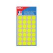 3270241118629-Apli Agipa - 140 Pastilles adhésives - jaune fluo - diamètre 15 mm - réf 111862--0