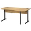 3483601225664-Bureau compact à droite JAZZ+ - 160 cm - Pieds métal - chêne du bocage--0
