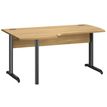 Gautier office JAZZ+ - Mesa - rectangular curvado (izquierda) - gris antracita, bocage oak