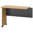 Gautier office JAZZ+ - componente de escritorio en L - rectangular - antracita gris, bocage oak