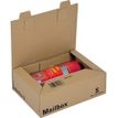 Logistipack S - Caja de envío de correo - 25 cm x 17.5 cm x 8 cm - solapas plegables - marrón - paquete de 15